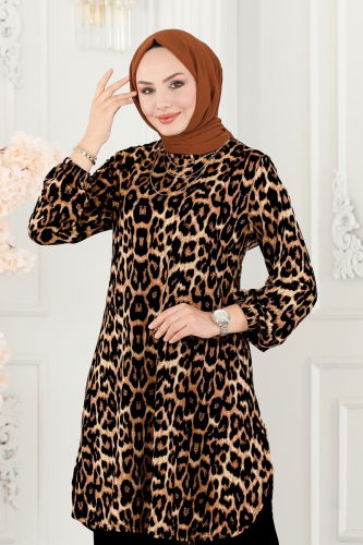 moda selvim Combined 244DVL817 Leopard & Black - Thumbnail