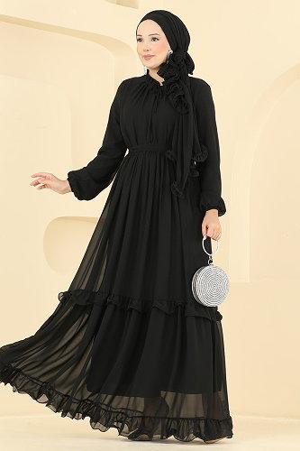 moda selvim طقم أسود 2499ANT466 - Thumbnail