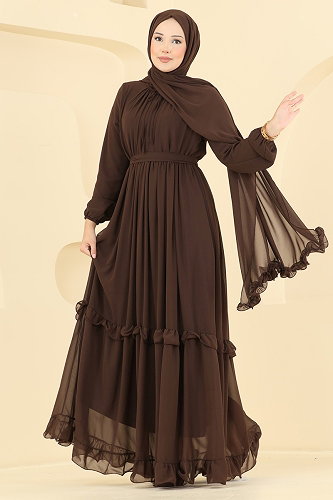 moda selvim طقم بني 2499ANT466 - Thumbnail