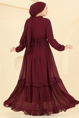 moda selvim Combined 2499ANT466 Burgundy - Thumbnail
