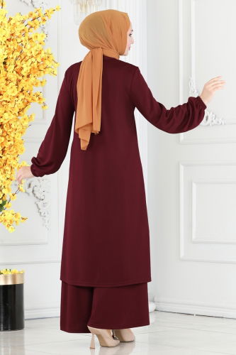 moda selvim Combined 249DVL817 Burgundy - Thumbnail