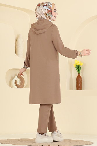 moda selvim طقم بيج 25007UKB139 - Thumbnail