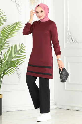 S.L. - COMBINED 2516SL432 Burgundy & Black