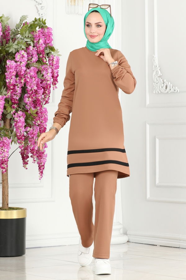 Modaselvim Hijab Combinations COMBINED 2516SL432 Latte