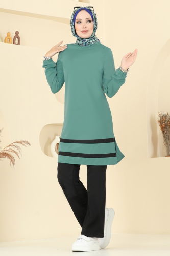 طقم أخضر باهت وأسود 2516SL432