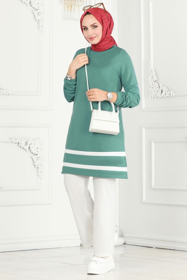 Modaselvim Hijab Combinations COMBINED 2516SL432 Mint&Ekru