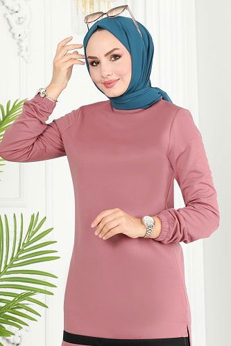 moda selvim طقم وردي واسود 2516SL432 - Thumbnail