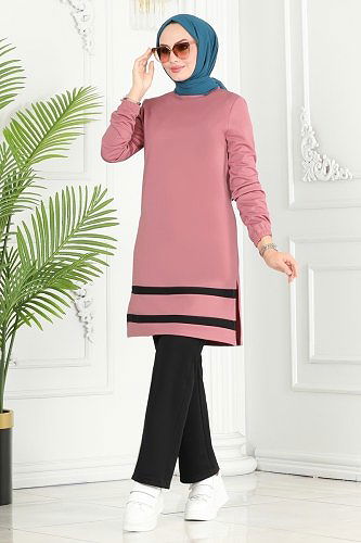 moda selvim طقم وردي واسود 2516SL432 - Thumbnail