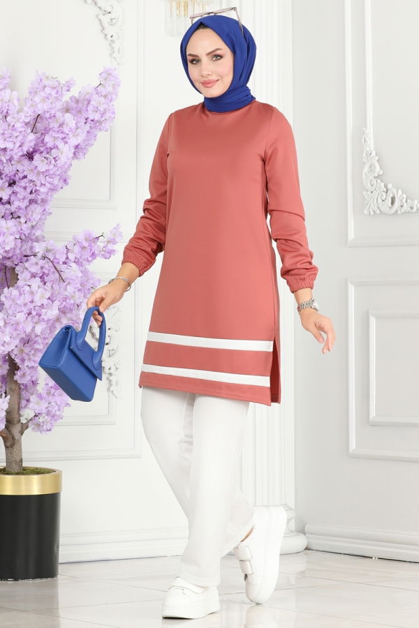 Modaselvim Hijab Combinations COMBINED 2516SL432 Salmon&Ekru