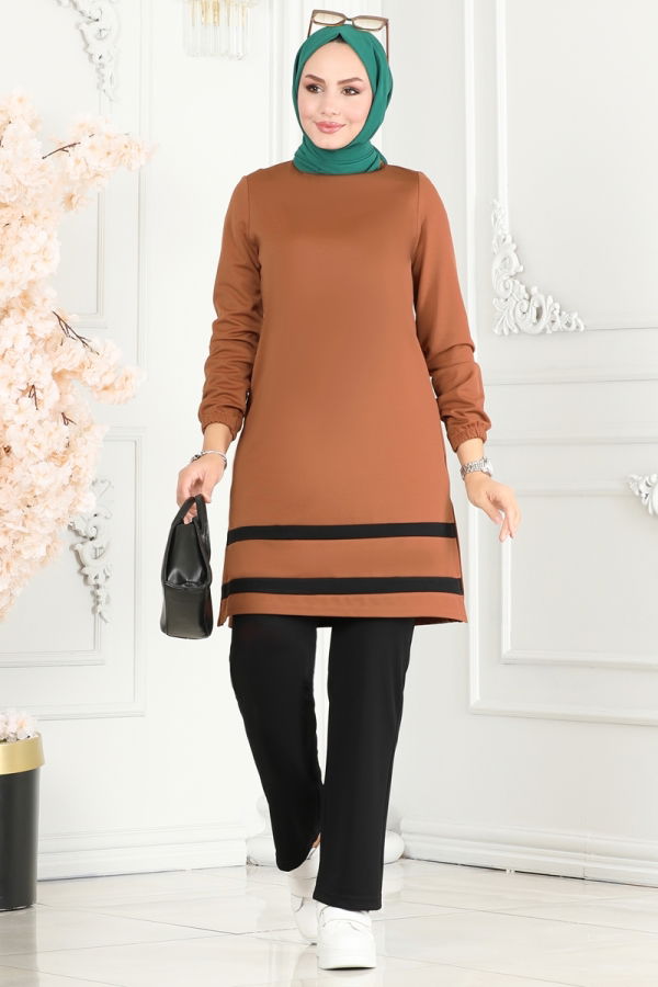 Modaselvim Hijab Combinations COMBINED 2516SL432 Tan & Black