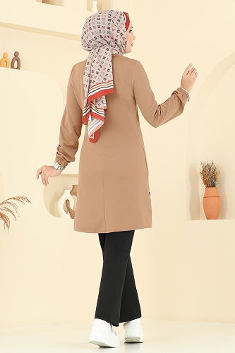 moda selvim طقم بيج وأسود 2516SL432 - Thumbnail