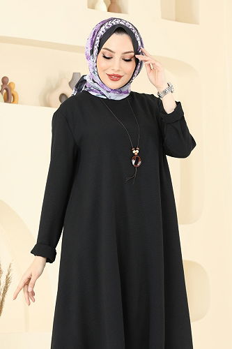 moda selvim طقم أسود 2525BG354 - Thumbnail