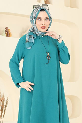 moda selvim طقم بترولي فاتح 2525BG354 - Thumbnail