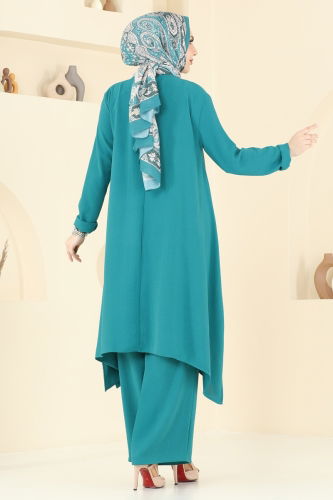 moda selvim طقم بترولي فاتح 2525BG354 - Thumbnail