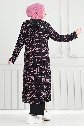 moda selvim Combined 2525ERK1158 Lilac & Black - Thumbnail
