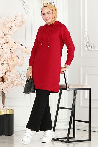 moda selvim طقم خمري و أسود 2530SL432 - Thumbnail