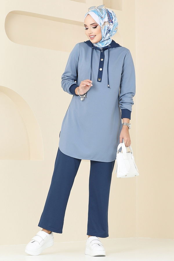 S.L. - Combined 2546SL432 Baby Blue & Navy Blue