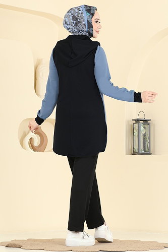 moda selvim Combined 2546SL432 Black & Baby Blue - Thumbnail
