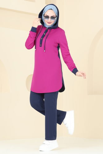 S.L. - Combined 2546SL432 Fuchsia&Navy Blue