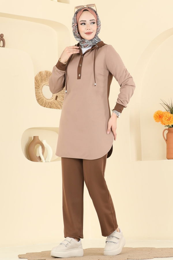 Modaselvim Hijab Combinations Combined 2546SL432 Vision&Brown