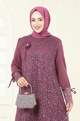 moda selvim طقم وردي غامق 2547ELC1143 - Thumbnail