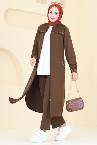 moda selvim طقم بني 2554SL432 - Thumbnail