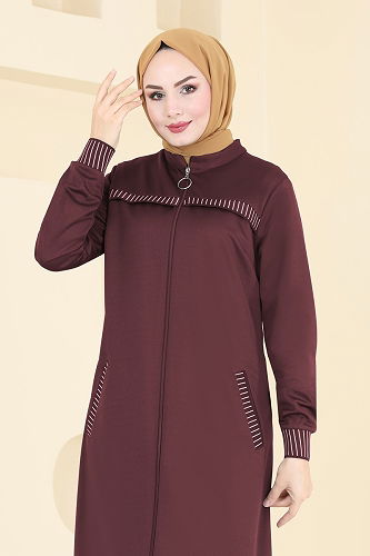 moda selvim طقم خمري 2554SL432 - Thumbnail