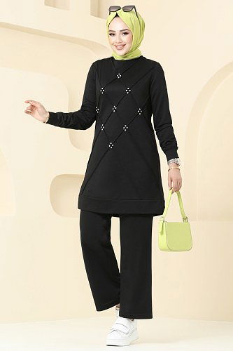 moda selvim طقم أسود 2578SL432 - Thumbnail