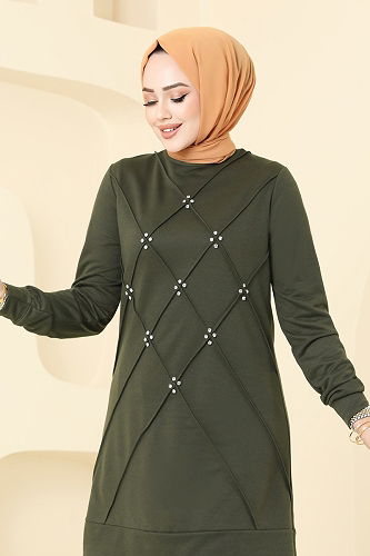 moda selvim طقم اخضر عفني 2578SL432 - Thumbnail