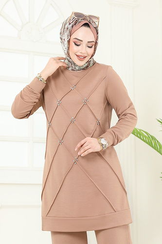 moda selvim طقم بيج 2578SL432 - Thumbnail