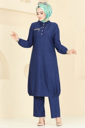 moda selvim طقم كحلي 2580SL432 - Thumbnail