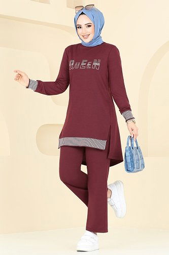 moda selvim Combined 2586SL432 Burgundy - Thumbnail