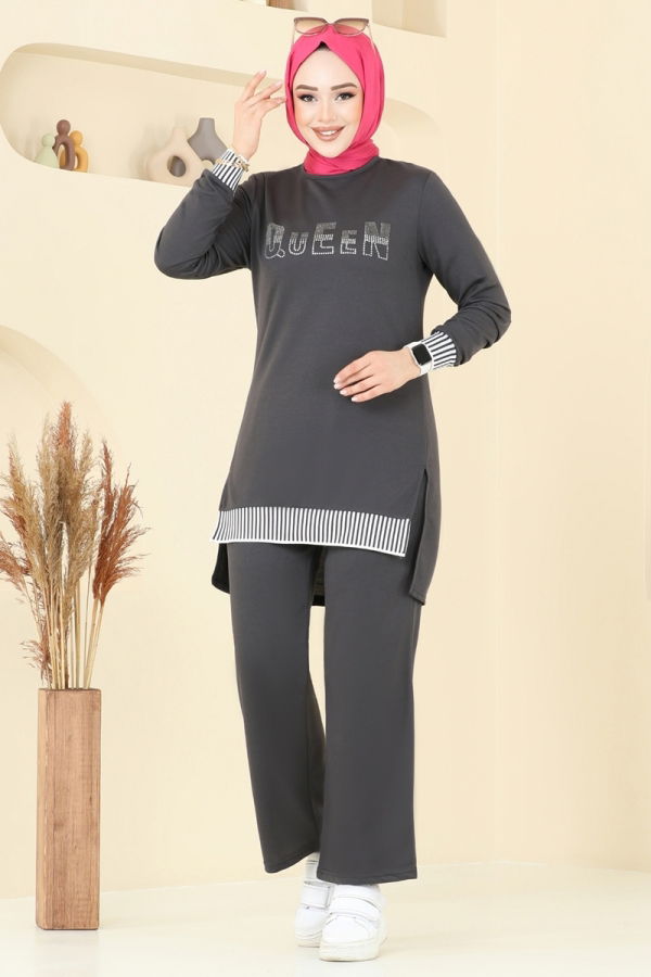 Modaselvim NET 20%+20% DISCOUNT IN THE CARD Combined 2586SL432 Ecru & Anthracite