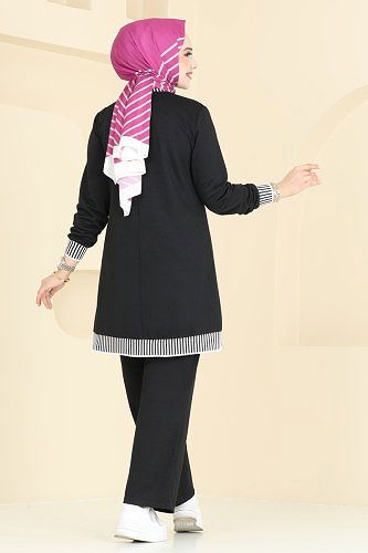 moda selvim طقم أسود 2595SL432 - Thumbnail