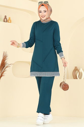 moda selvim طقم بترولي فاتح 2595SL432 - Thumbnail