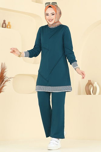 moda selvim طقم بترولي فاتح 2595SL432 - Thumbnail