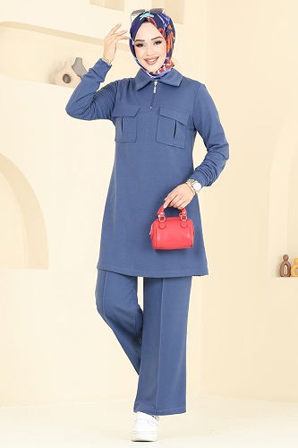 moda selvim طقم ازرق 2600SL432 - Thumbnail