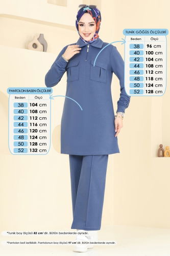 moda selvim طقم ازرق 2600SL432 - Thumbnail