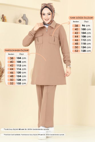 moda selvim طقم بيج 2600SL432 - Thumbnail
