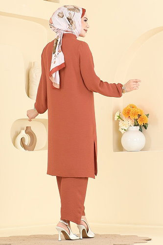 moda selvim طقم قرميدي 2601BMK1214 - Thumbnail