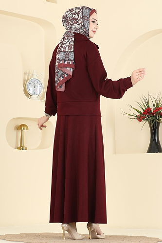 moda selvim Combined 2601ERK1158 Burgundy - Thumbnail