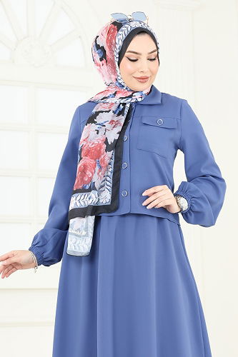 moda selvim طقم ازرق 2601SL432 - Thumbnail