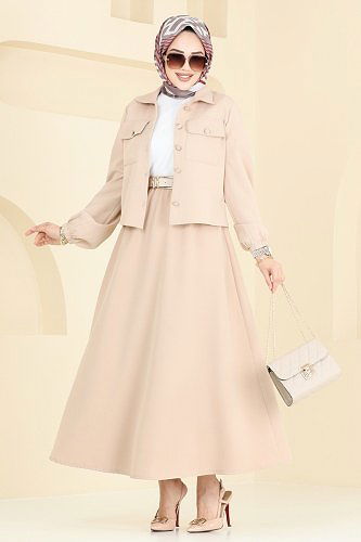 moda selvim طقم بيج 2601SL432 - Thumbnail