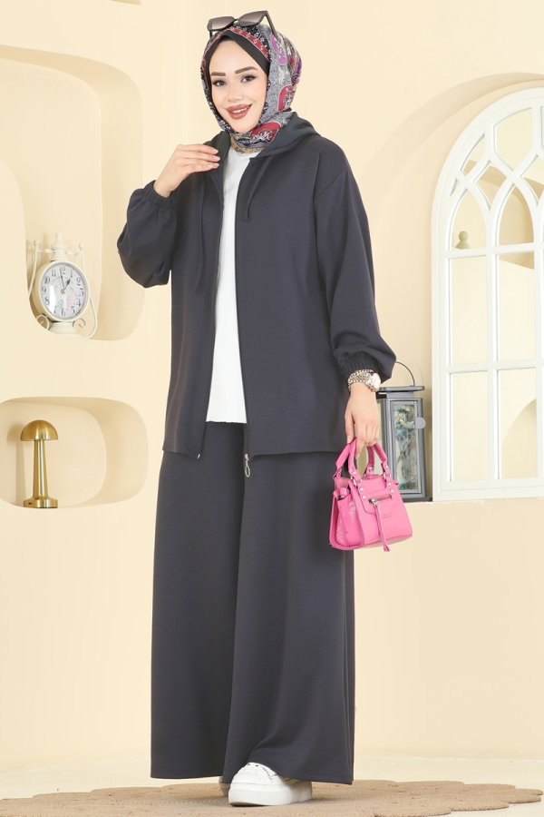 Modaselvim الاطقم طقم رمادي فاتح 2602ERK1158