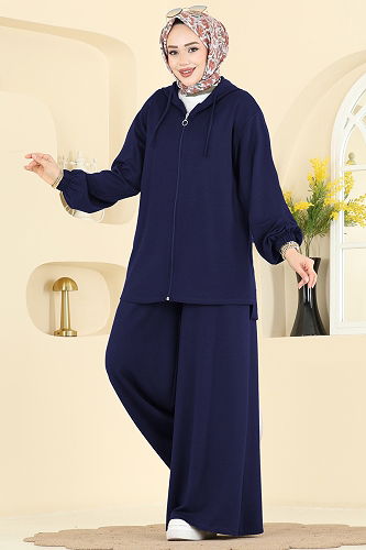 moda selvim Combined 2602ERK1158 Navy Blue - Thumbnail