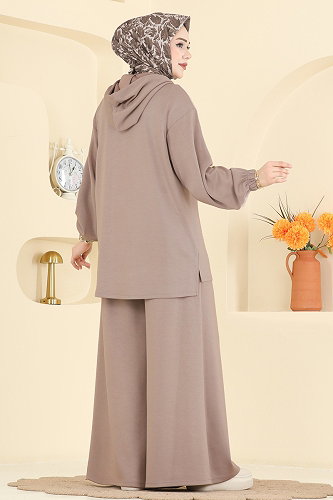 moda selvim طقم بيج 2602ERK1158 - Thumbnail