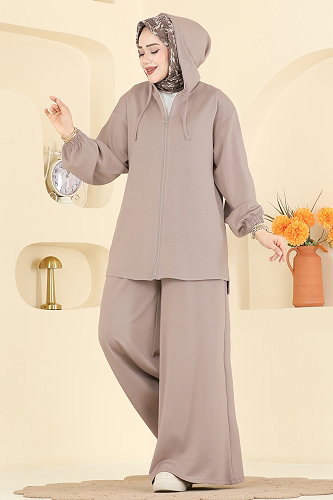 moda selvim طقم بيج 2602ERK1158 - Thumbnail