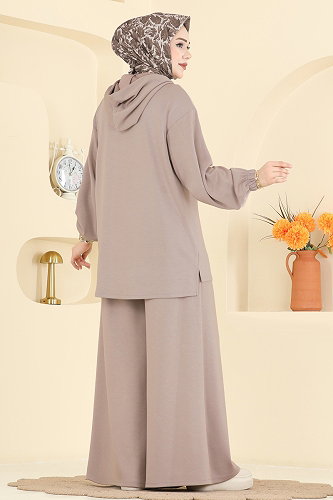 moda selvim طقم بيج 2602ERK1158 - Thumbnail
