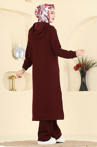 moda selvim Combined 2603ERK1158 Burgundy - Thumbnail