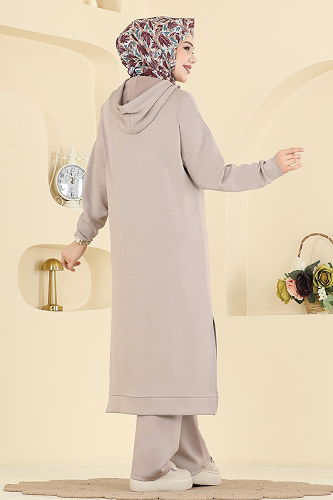 moda selvim طقم بيج 2603ERK1158 - Thumbnail